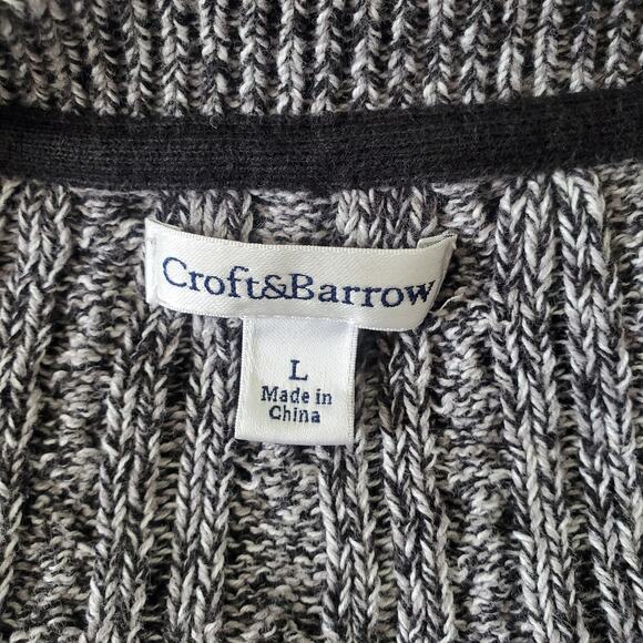 Croft & Barrow V-Neck Cable Knit Sweater L - Picture 5 of 7